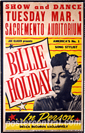 Billie Holiday concert poster